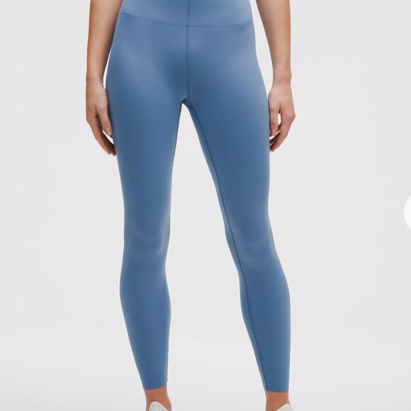 NWT LULULEMON Glow Up HR Tight 25" Washed Denim 6 - Picture 3 of 7